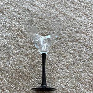 Chic Martini Glass with Black Stem